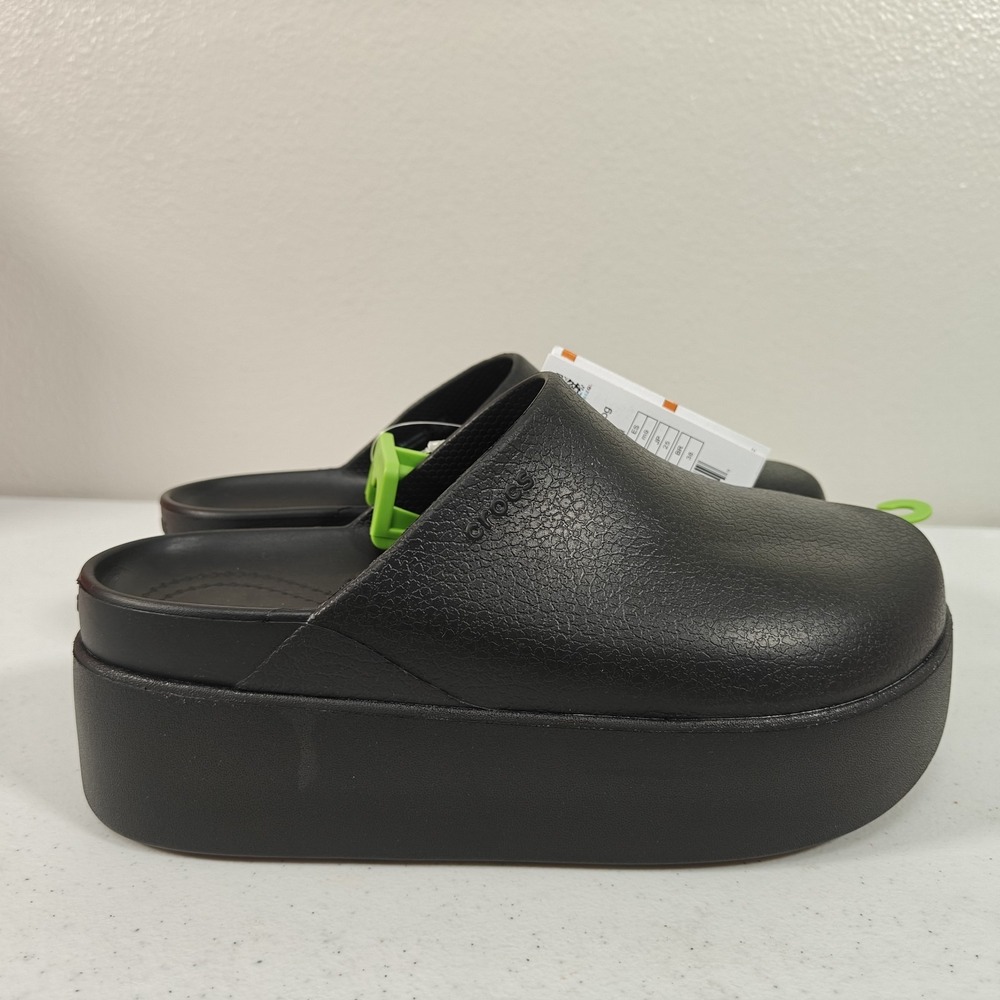 Crocs Dylan Platform Clog Women's Size 9 Black Slip On Mule Shoes 209869 NEW - Picture 2 of 11